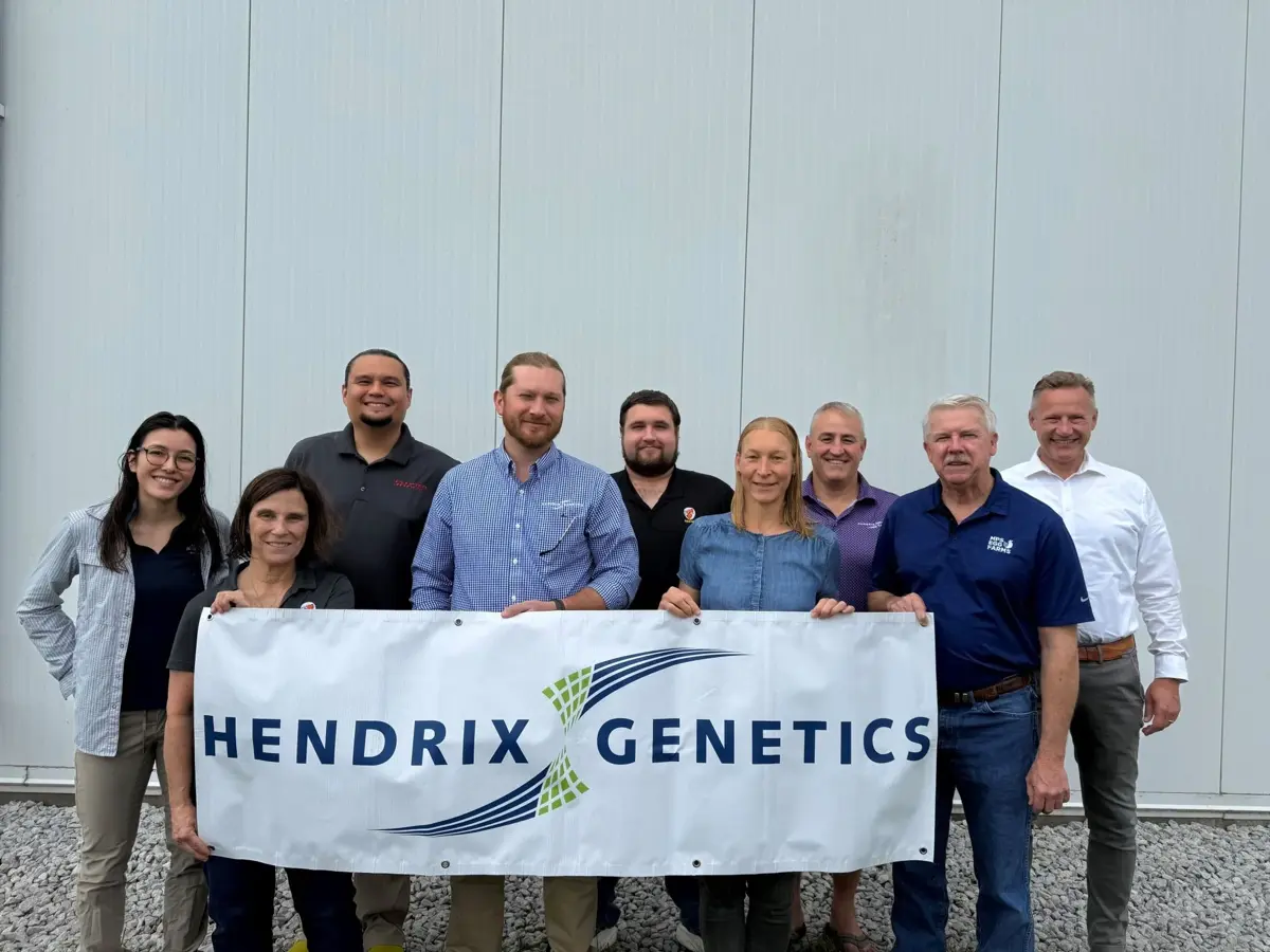 Hendrix, Kipster, MPS, and Respeggt team at the launch of the Respeggt Circuit at Hendrix’s Nebraska Hatchery. June 2025. Photo courtesy of Hendrix